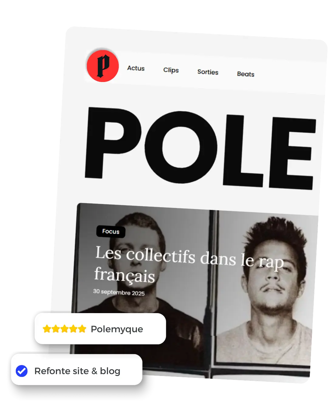 création site internet média